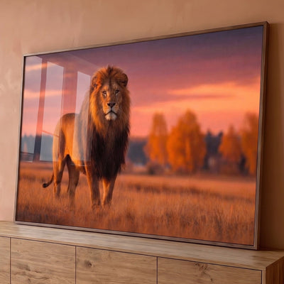 Quadro Decorativo Leão Majestoso