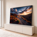 Quadro Decorativo Grande Posto Abandonado para Sala Laranja | quadros decorativos para sala | posto de gasolina abandonado em paisagem desértica sob céu de pôr do sol dramático | em Quadros para Sala | Porao dos Quadros