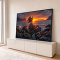 Quadro Decorativo Grande Águia Pôr do Sol para Sala Laranja | quadros decorativos para sala | águia pousada em rocha com pôr do sol laranja e montanhas ao fundo | em Quadros para Sala | Porao dos Quadros