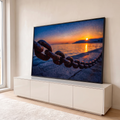 Quadro Decorativo Grande Corrente de Ferro para Sala Laranja | quadros decorativos para sala | corrente enferrujada em primeiro plano com pôr do sol refletido no mar ao fundo | em Quadros para Sala | Porao dos Quadros