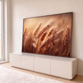 Quadro Decorativo Grande Espigas de Trigo Campo para Sala | quadros decorativos para sala | espigas de trigo douradas em close com luz quente de pôr do sol ao fundo | em Quadros para Sala | Porao dos Quadros