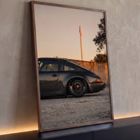 Quadro Decorativo Grande Porsche 911 para Escritório Bege - Borda Infinita / 100x65cm