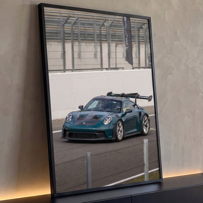 Quadro Decorativo Grande Porsche GT3 RS para Sala Cinza