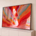 Quadro Decorativo Grande Cânion Colorido para Sala Vermelho | quadros decorativos para sala | cânion abstrato com ondas coloridas em vermelho, laranja e turquesa | Porao dos Quadros