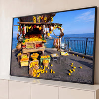 Quadro Decorativo Grande Limões Costa para Área Gourmet - Borda Infinita / 65x100cm