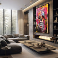 Quadro Decorativo Caveira Urban - Inspire Audácia - quadros decorativos 1 Tela Vertical, 3 Telas - em escritorio elegante