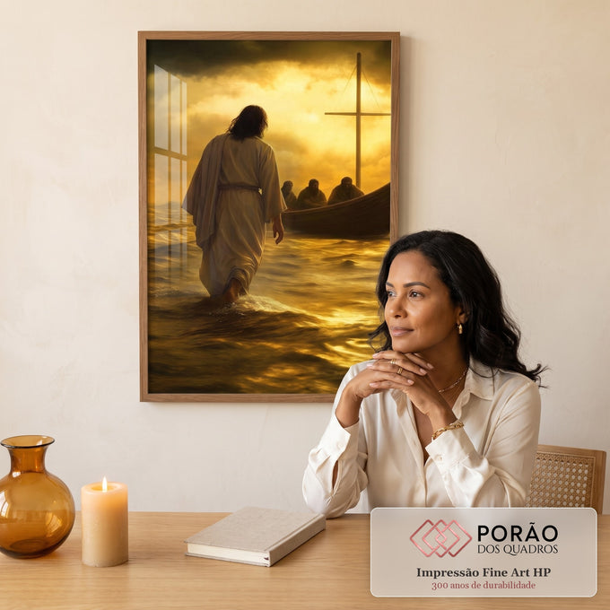 Quadro Decorativo Caminho de Paz e Serenidade em escritorio moderno - quadros decorativos para sala
