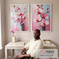 Quadro Decorativo Flores de Orquídeas - Elegância e Serenidade em sua Parede em escritorio moderno - quadros decorativos para sala