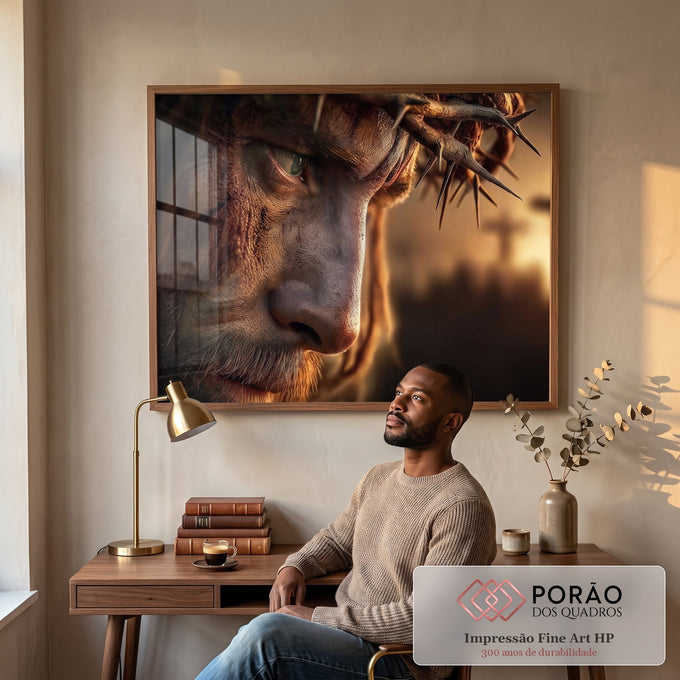 Quadro Decorativo Expressão de Luta em escritorio moderno - quadros decorativos para sala