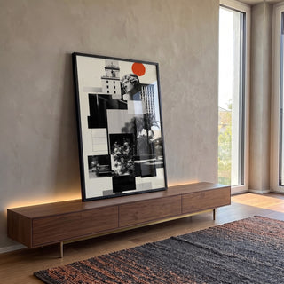 Quadro Decorativo Minimalista Moderno em ambiente decorado - quadros decorativos para sala