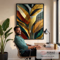 Quadro Decorativo Naturaleza: Arte Orgânica e Vibrante em escritorio moderno - quadros decorativos para sala