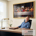 Quadro Decorativo Santa Ceia 4 - Arte Clássica para Sua Decoração em escritorio moderno - quadros decorativos para sala