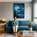 Quadro Decorativo Girl Water - Elegância e Sofisticação para sua Decoração em sala de estar moderna - quadros decorativos para sala