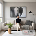 Quadro Decorativo Asas de Liberdade - Toque Sofisticado em sala de estar moderna - quadros decorativos para sala