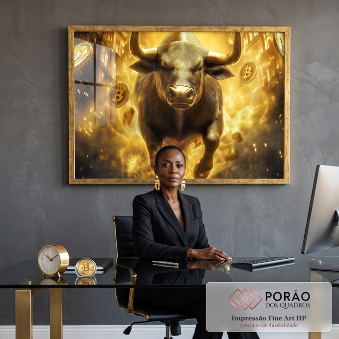 Quadro Decorativo Simbolismo Do Sucesso Financeiro em escritorio moderno - quadros decorativos para sala