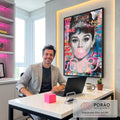 Quadro Decorativo Elegância em Preto e Branco em escritorio moderno - quadros decorativos para sala