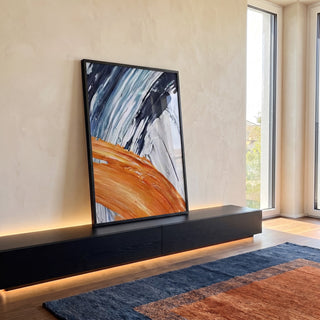 Quadro Decorativo: Explosão de Cores Únicas e Vibrantes em ambiente decorado - quadros decorativos para sala