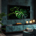 Quadro Decorativo Monstera Vibrante - quadros decorativos para sala 1 Tela, 1 Tela Horizontal - em ambiente decorado