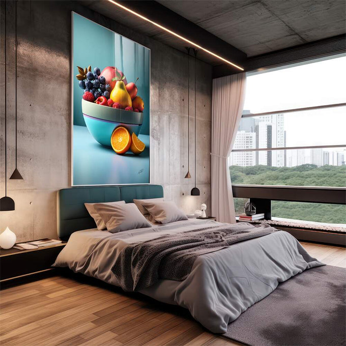Quadro Decorativo Charme Rústico na Cozinha - quadros decorativos 1 Tela Vertical, 3 Telas - em escritorio elegante
