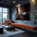 Quadro Decorativo: Elegância Veloz em Tela Única - quadros decorativos para sala 1 Tela, 1 Tela Horizontal - em ambiente decorado