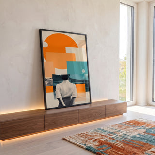 Quadro Decorativo Reflexão Moderna Imagine-se em ambiente decorado - quadros decorativos para sala