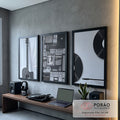 Quadro Decorativo: Paixão Musical Monocromática em escritorio moderno - quadros decorativos para sala