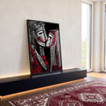 Quadro Decorativo Abraço Emocional Minimalista em ambiente decorado - quadros decorativos para sala