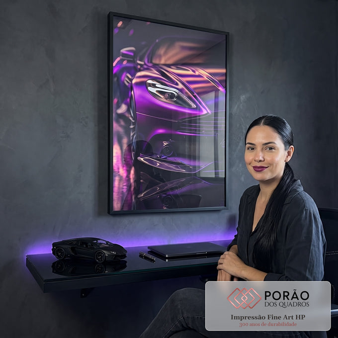 Quadro Decorativo Aston Martin: Elegância e Sofisticação para Sua Parede em escritorio moderno - quadros decorativos para sala