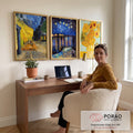 Quadro Decorativo Van Gogh: Inspiração que Transcende em escritorio moderno - quadros decorativos para sala