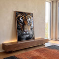 Quadro Decorativo Tigre Majestoso em ambiente decorado - quadros decorativos para sala