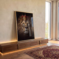 Quadro Decorativo Arte Animal Realeza Selvagem: Luxo Impactante em ambiente decorado - quadros decorativos para sala