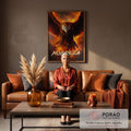 Quadro Decorativo Águia Nobreza - Arte Premium para Sua Decoração em sala de estar moderna - quadros decorativos para sala