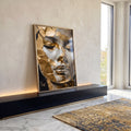 Quadro Decorativo Elegância em Ouro e Preto: Transforme Seu Espaço em ambiente decorado - quadros decorativos para sala