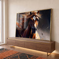 Quadro Decorativo: Retrato Majestoso de Cavalo ao Vento em ambiente decorado - quadros decorativos para sala