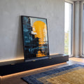 Quadro Decorativo Noite Artística - Elegância e Sofisticação para Seu Lar em ambiente decorado - quadros decorativos para sala