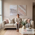 Quadro Decorativo Ocean & Mountain: Refúgio da Alma em sala de estar moderna - quadros decorativos para sala