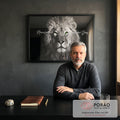 Quadro Decorativo Olhar do Rei: Majestade Animal em Sua Sala em escritorio moderno - quadros decorativos para sala