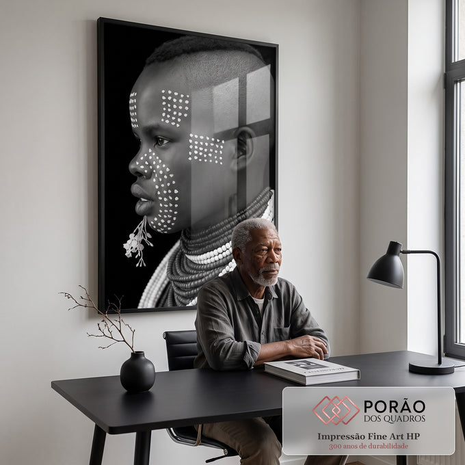 Quadro Decorativo Emoção em Preto e Branco em escritorio moderno - quadros decorativos para sala