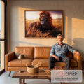 Quadro Decorativo Majestade da Savana em sala de estar moderna - quadros decorativos para sala
