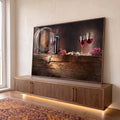 Quadro Decorativo: Essência de Vinho e Frutas, Charme Puro em ambiente decorado - quadros decorativos para sala