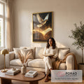 Quadro Decorativo O Segredo da Paz em sala de estar moderna - quadros decorativos para sala