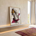 Quadro Decorativo Busto Dourado - Elegância Clássica Moderna em ambiente decorado - quadros decorativos para sala