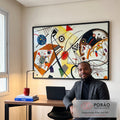Quadro Decorativo - Energia Minimalista Vibrante em escritorio moderno - quadros decorativos para sala