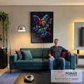 Quadro Decorativo: Borboletas Coloridas, Um Toque de Magia em sala de estar moderna - quadros decorativos para sala