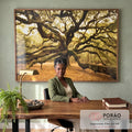 Quadro Decorativo: Serenidade do Carvalho em Floresta em escritorio moderno - quadros decorativos para sala