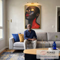 Quadro Decorativo Retrato da Resistência em sala de estar moderna - quadros decorativos para sala