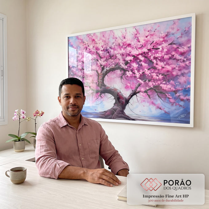 Quadro Decorativo Primavera Mística: Renove Seu Espaço em escritorio moderno - quadros decorativos para sala
