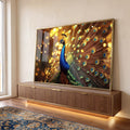Quadro Decorativo Pavão Beleza e Estilo para Seu Espaço em ambiente decorado - quadros decorativos para sala