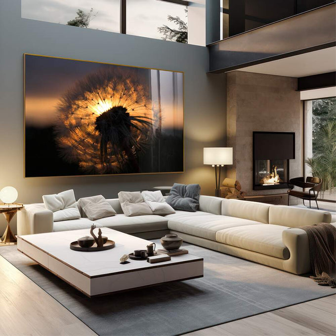 Quadro Decorativo Liberdade ao Pôr do Sol - quadros decorativos para sala 1 Tela, 1 Tela Horizontal - em living room premium
