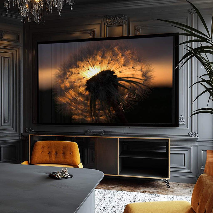 Quadro Decorativo Liberdade ao Pôr do Sol - quadros decorativos para sala 1 Tela, 1 Tela Horizontal - em ambiente decorado